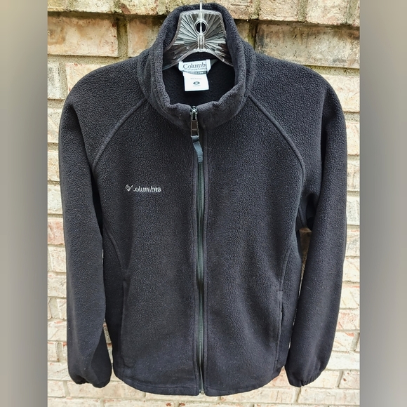 ✨Versatile Layer✨Columbia Black Fleece Zip Jacket M - Picture 4 of 9